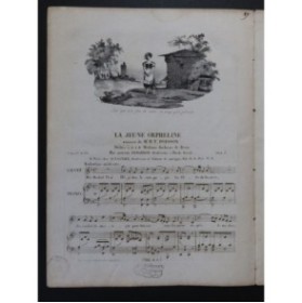 PANSERON Auguste La jeune orpheline Chant Piano ca1830