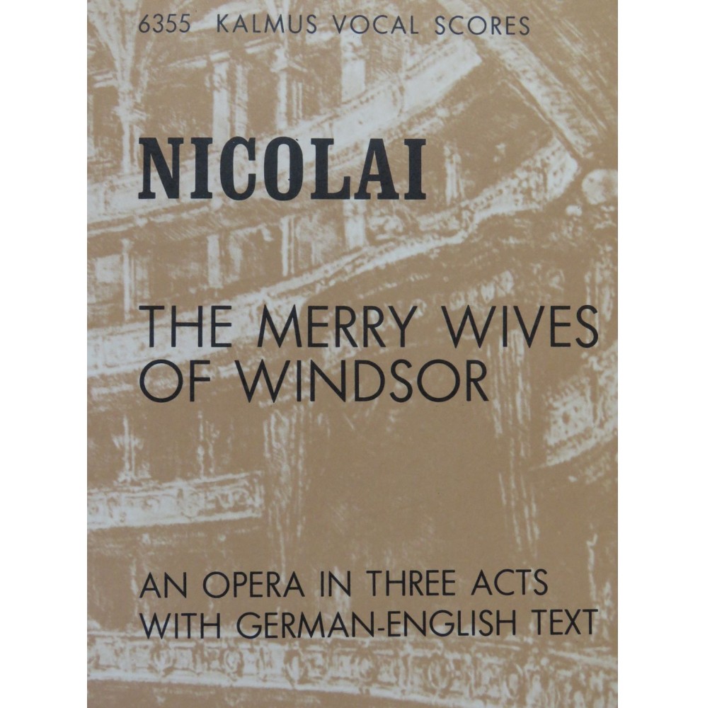 OTTO Nicolaï The Merry Wives of Windsor Opéra Chant Piano