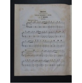 WACHS Frédéric Moïse Rossini Fantaisie Piano 4 mains XIXe