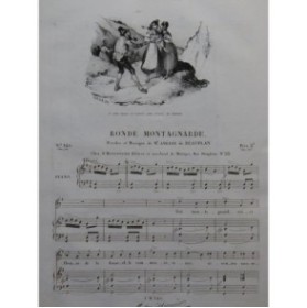 DE BEAUPLAN Amédée Ronde Montagnarde Chant Piano ca1830