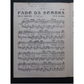 VALÉRIO Frederico Fado Da Sombra Chant Piano