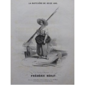 BÉRAT Frédéric La Batelière de seize ans Chant Piano ca1840