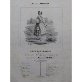 PUGET Loïsa Fleur des Champs Chant Piano ca1840