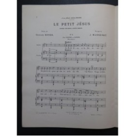 MASSENET Jules Le petit Jésus Chant Piano 1899