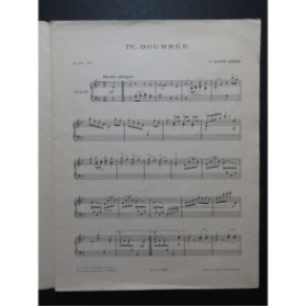 SAINT-SAËNS Camille Bourrée Piano 1947