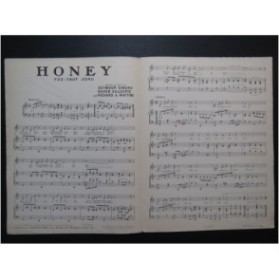 SIMONS S. GILLESPIE  H. and A. WHITING R. Honey Chant Piano 1929