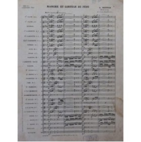 WETTGE G. Marche et Cortège de Fête Orchestre Fanfare Militaire XIXe