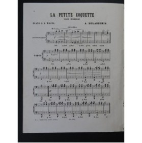 DELASEURIE Arthur La Petite Coquette Valse Piano 4 mains ca1873