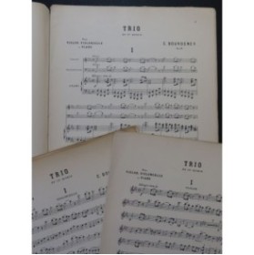 BOURDENEY Clarisse Trio en ut mineur op 49 Piano Violon Violoncelle ca1910