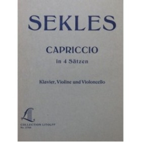 SEKLES Bernhard Capriccio in 4 Sätzen Piano Violon Violoncelle 1932