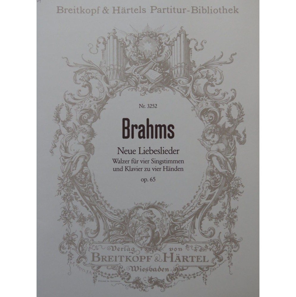 BRAHMS Johannes Neue Liebeslieder Chant Piano 4 mains
