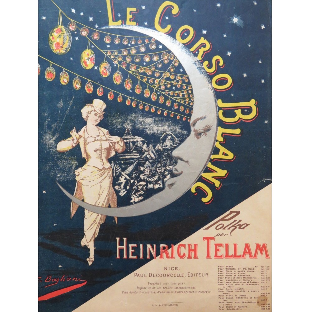 TELLAM Heinrich Le Corso Blanc Piano 1889