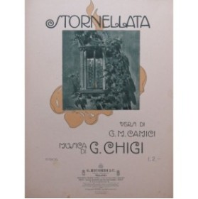CHIGI G. Stornellata Chant Piano 1920