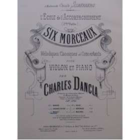 DANCLA Charles Menuet Violon Piano 1886