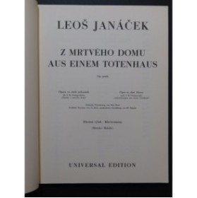 JANACEK Leos Z Mrtvého Domu aus Einem Totenhaus Opéra Chant Piano 1967