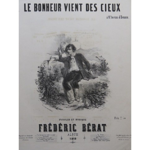 BÉRAT Frédéric Le Bonheur vient des cieux Chant Piano 1849