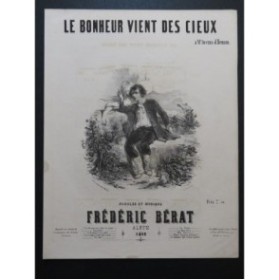 BÉRAT Frédéric Le Bonheur vient des cieux Chant Piano 1849