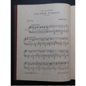 RICO Joseph Une page d'amour Piano 1927