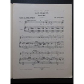 SACHS Léo Lenznacht Chant Piano 1907