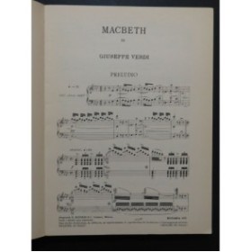 VERDI Giuseppe Macbeth Opéra Chant Piano 1975