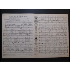 PARÈS Philippe et VAN PARYS Georges Fais ça pour moi Chant Piano 1927