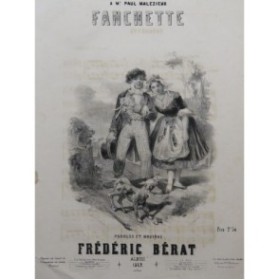 BÉRAT Frédéric Fanchette Chant Piano 1849