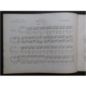 BOHLMAN SAUZEAU Henri Jeanne d'Arc Quadrille Piano 4 mains ca1844