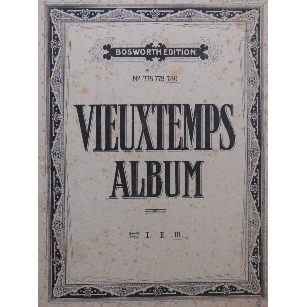 VIEUXTEMPS Henri Album Volume 3 Violon Piano