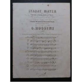 ROSSINI G. Stabat Mater No 8 Chant Piano ca1840