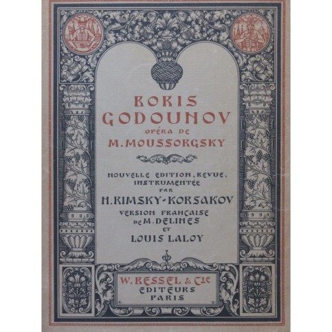MOUSSORGSKY Modeste Boris Godounov Opéra Chant Piano 1911