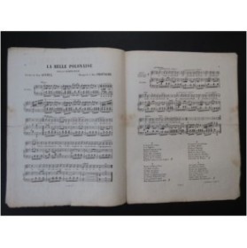 CHAUTAGNE J. Marc La Belle Polonaise Chant Piano ca1850