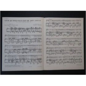 BARCZI Tibor Vous, qu'avez-vous fait de mon amour ? Chant Piano 1934