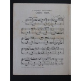 DE FARNADY Elemér Œillets Blancs Piano 1898