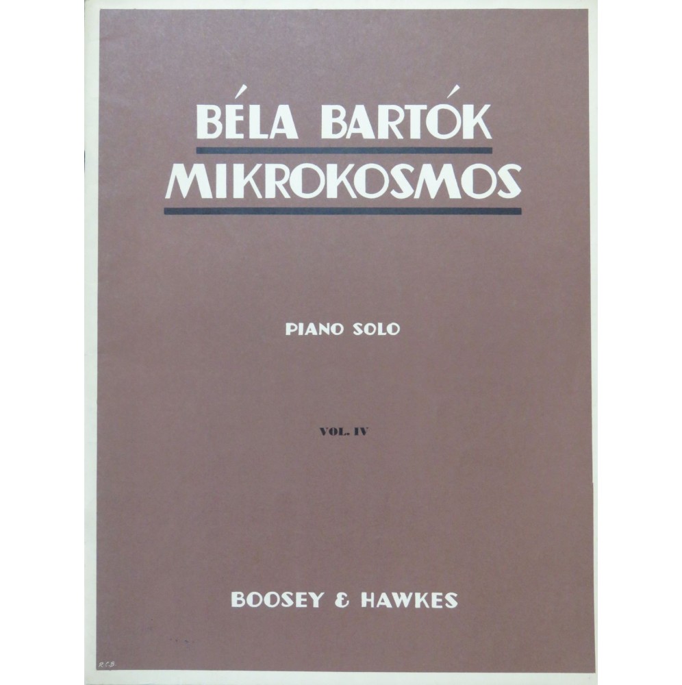 BARTOK Béla Mikrokosmos Vol 4 Piano