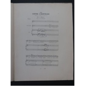 OFFENBACH Jacques Les Contes d'Hoffmann No 7 Chant Piano