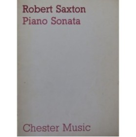 SAXTON Robert Piano Sonata Piano 1985