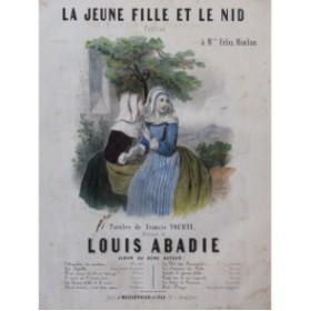 ABADIE Louis La Jeune fille et le nid Chant Piano ca1840