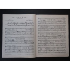 MERCIER René Je vous aime Chant Piano 1922