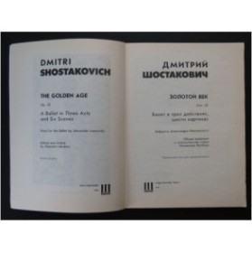Chostakovitch Dmitri The Golden Age Ballet Piano 1995