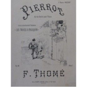 THOMÉ Francis Pierrot Piano ca1885