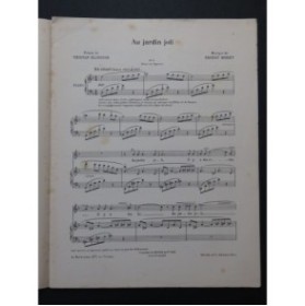 MORET Ernest Au jardin joli Chant Piano 1914