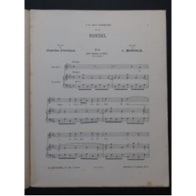 MORPAIN J. Rondel Chant Piano 1902
