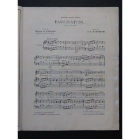 MARCHETTI F. D. Fascination Chant Piano 1905