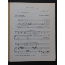 DEBUSSY Claude Fêtes Galantes 3 pièces Chant Piano
