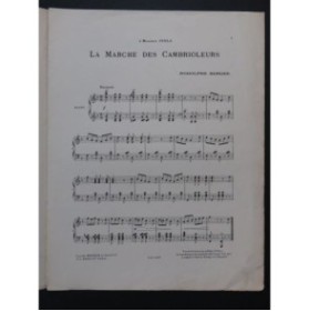 BERGER Rodolphe Marche des Cambrioleurs Piano 1899