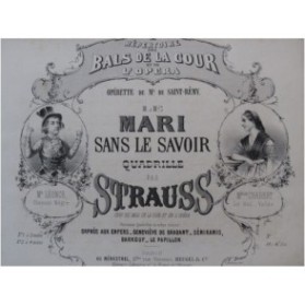 STRAUSS Le mari sans le savoir Piano ca1865