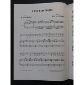 VAN BERGHE Carl A une Marguerite Chant Piano ca1860