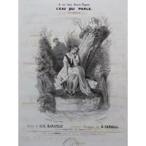 CARULLI G. L'eau qui parle Nanteuil Chant Piano ca1840