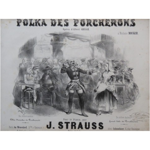 STRAUSS Johann Polka des Porcherons Piano ca1840