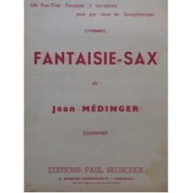 MÉDINGER Jean Fantaisie Sax Saxophone Piano 1946